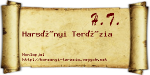 Harsányi Terézia névjegykártya