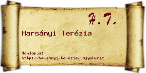 Harsányi Terézia névjegykártya